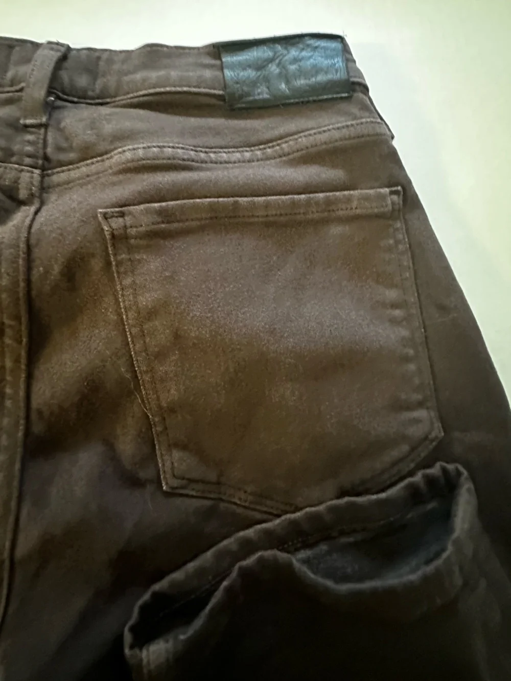 PAIGE Men’s dark brown Slim Fit Cotton Pants